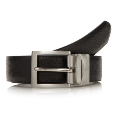 Designer black and brown reversible belt